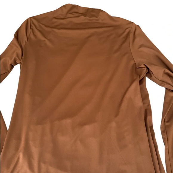 Cocoa Shirred Pleated Stretch Knit Top OS - Picture 3 of 6